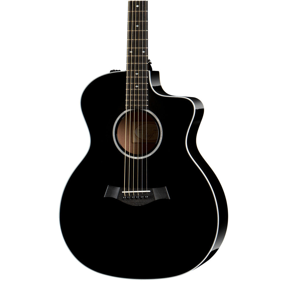 Taylor 214ce BLK DLX Grand Auditorium Acoustic-Electric Guitar w/ES2 - Black