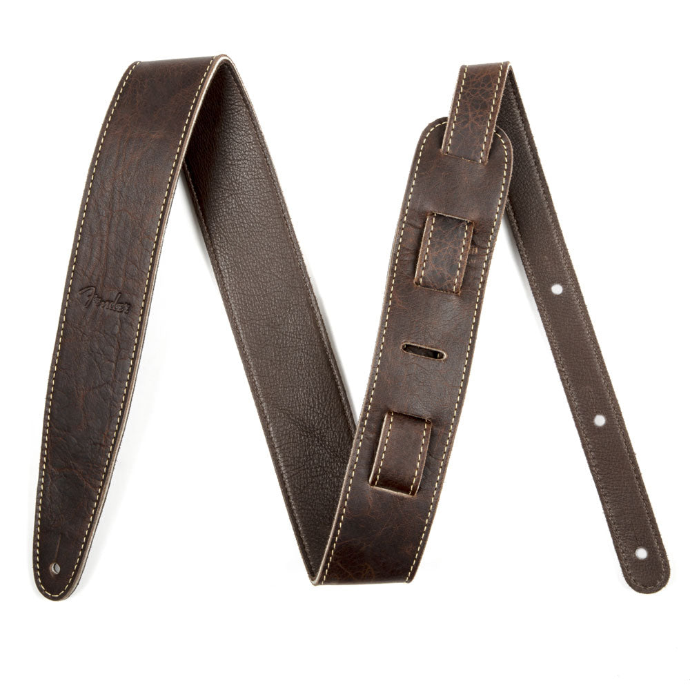 FENDER Broken-In Leather Strap Brown