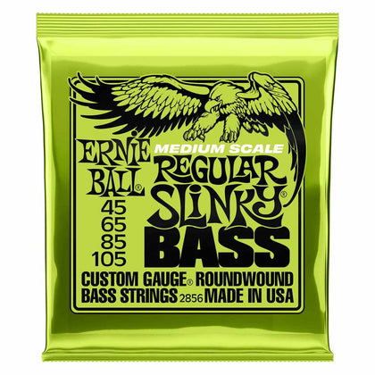 Ernie Ball Regular Slinky Nickel Wound Medium Scale Electric Bass Strings - 45-105 Gauge