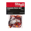 Stagg Plastic Thumb & Finger Picks Set - 1 Thumb and 4 Fingers - Large