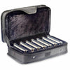 Stagg Set Of 7 Blues Harp Harmonicas w/ Case - Key of A + Bb + C + D + E + F + G