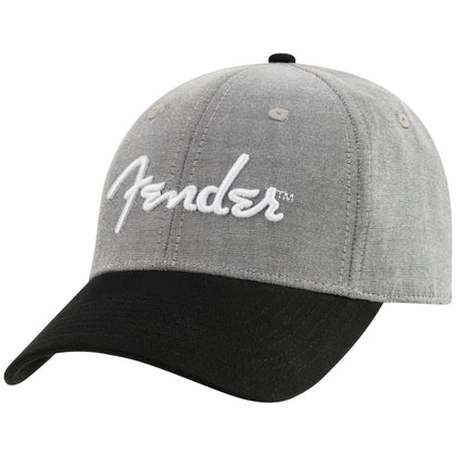 Fender Hipster Dad Hat - Gray and Black - One Size Fits Most