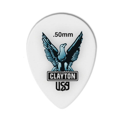 Clayton Acetal Picks - Teardrop - .50mm - 12 pack