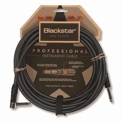 Blackstar Pro Series Instrument Cable - Straight to Right-Angle - 10 ft