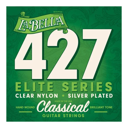 La Bella 427 Elite Nylon Guitar Strings - Clear Nylon - Silver-Plated - Medium Tension