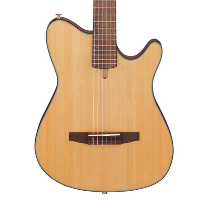 Ibanez FRH10NNTF Thinline Acoustic-Electric Nylon String Guitar - Natural Flat Finish