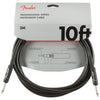 Fender Professional Series Instrument Cables - Straight/Straight - 10ft - Black