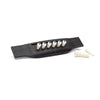 Martin Authentic Series Bridge and End Pin Set - White w/ Black Inlay