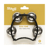 Stagg Plastic Cutaway Mini Tambourine - 4 Jingles - Black