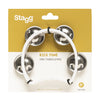 Stagg Plastic Cutaway Mini Tambourine - 4 Jingles - White