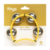 Stagg Plastic Cutaway Mini Tambourine - 4 Jingles - Yellow