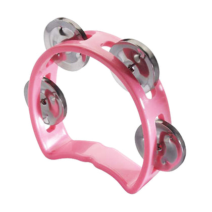 Stagg Plastic Cutaway Mini Tambourine - 4 Jingles - Pink