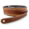 Taylor Century 2.5 in. Leather Guitar Strap - Medium Brown/Butterscotch/Black