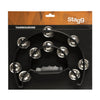 Stagg Cutaway Plastic Tambourine - 20 Jingles - Black