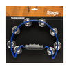 Stagg Cutaway Plastic Tambourine - 16 Jingles - Blue