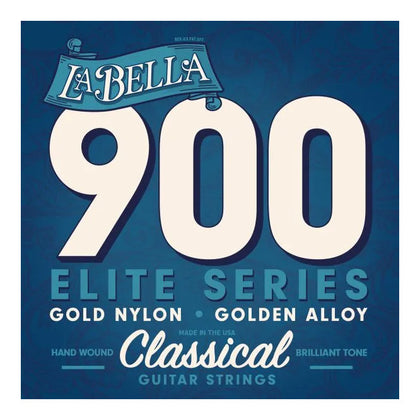 La Bella 900 Elite Nylon Guitar Strings - Gold Nylon, Polished Golden Alloy