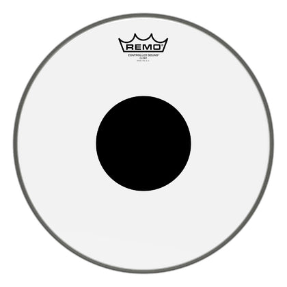 Remo Controlled Sound Batter Drumhead - Clear Top Black Dot - 13 in. Diameter