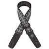 Lock-It Straps Retro Vintage Series 2 in. Guitar Strap - Jacquard Carbon Canyon