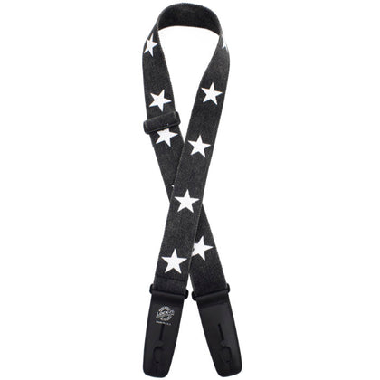 Lock-It Designer Series 2 in. Guitar Strap - Black Star