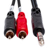 Hosa Insert Cable - 1/4 in TRS to Dual RCA - 6.5 ft.