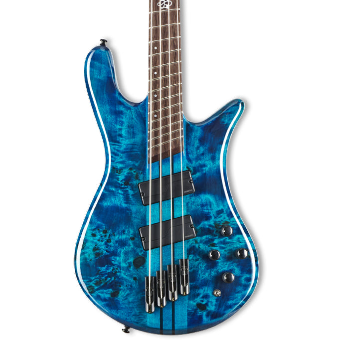 Spector NSDM4BKBL NS Dimension 4 Electric Bass - Black & Blue Gloss w/ Bag