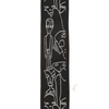 D'Addario Joe Satriani Woven Guitar Strap - Silver Sketches