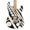 EVH Striped Series Circles Electric Guitar - White and Black