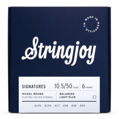 Stringjoy Signatures Nickel Wound Electric Guitar Strings - Balanced Light Plus Gauge - 10.5-50