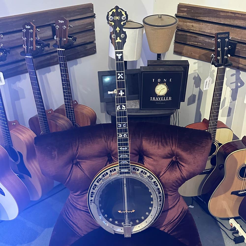 OME Triple X 5 String Resonator Banjo w Case Pre Owned Bananas at Large Musical Instruments Pro Audio