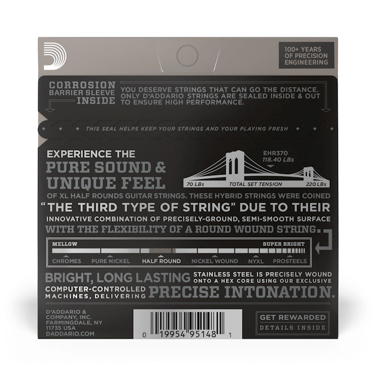 DAddario EHR370 Half Rounds Jazz Medium 11 49 Electric Strings Bananas at Large Musical Instruments Pro Audio
