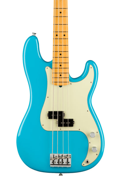 Fender American Professional II Precision Bass, Maple Fingerboard - Miami Blue