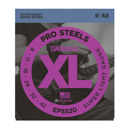 DAddario EPS520 Electric Strings ProSteels - Super Light 9-42 - Bananas At Large®