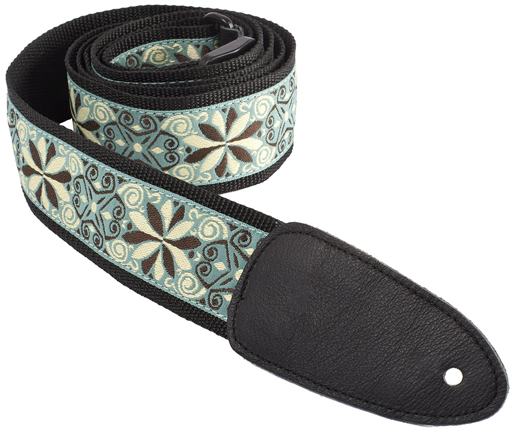 Banana's and Teal Color Guitar shops Strap