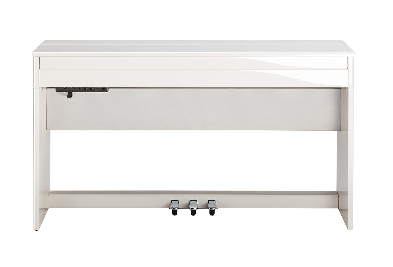 Roland DP 603 Digital Upright Piano with Stand Polished White Bananas at Large Musical Instruments Pro Audio