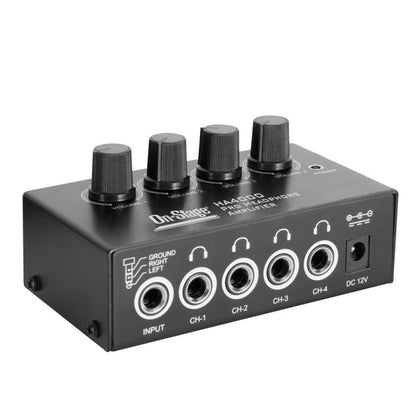 On-Stage HA4000 4-Channel Pro Headphone Amplifier