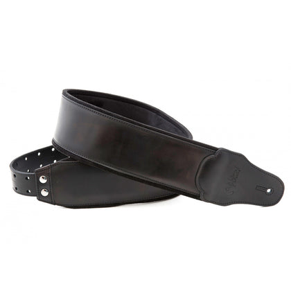 RightOn! Go Bassman 3.15 in. Guitar Strap - Smooth Black