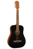 Fender FA-15 3/4 Scale Steel String Acoustic Guitar with Gig Bag, Walnut Fingerboard - Black